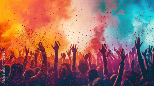 Background for a music festival or outdoor concert invitation, inspiration for a card, poster, flyer or similar with copy space