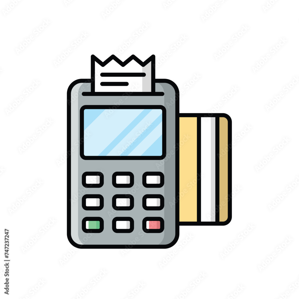 Credit Card Machine icon vector stock illustration Credit Card Machine icon vector stock illustration