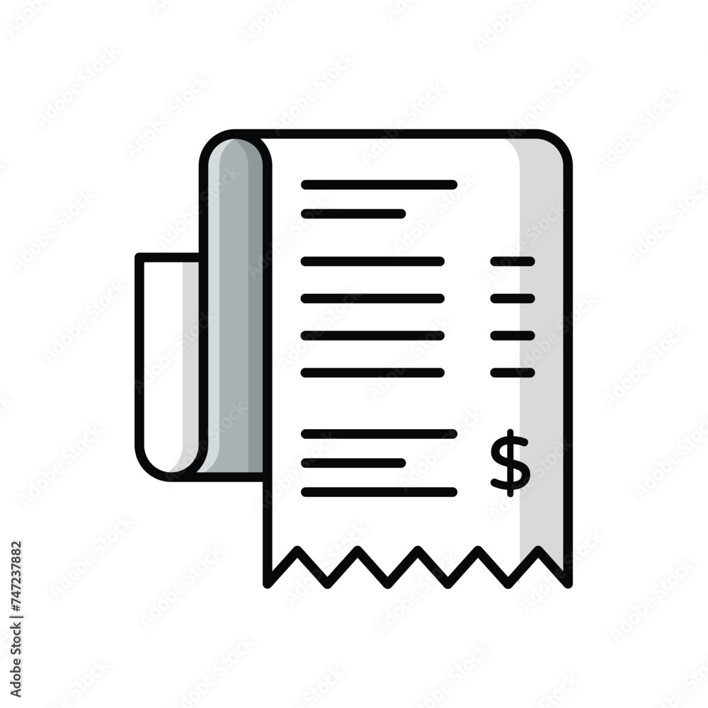 Bill icon vector stock illustration Bill icon vector stock illustration