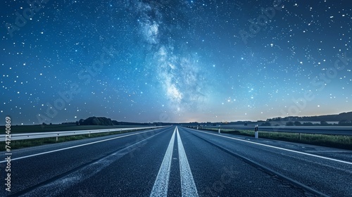 A Road Under a Starry Sky