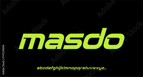 MASDO FONT VECTOR LOWERCASE LASER LINE ITALIC