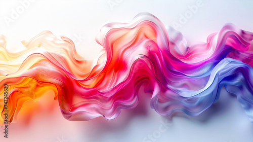 Abstract background with wavy lines. Waves of liquid consistency. Generative AI