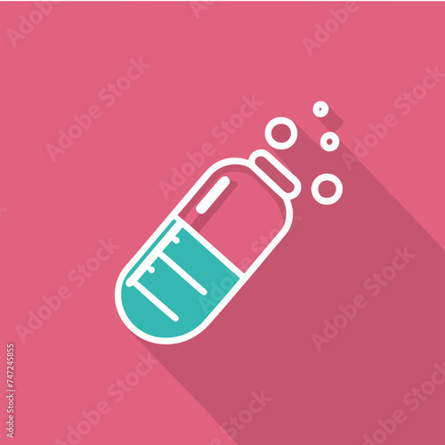 Pink capsoule icon illustration