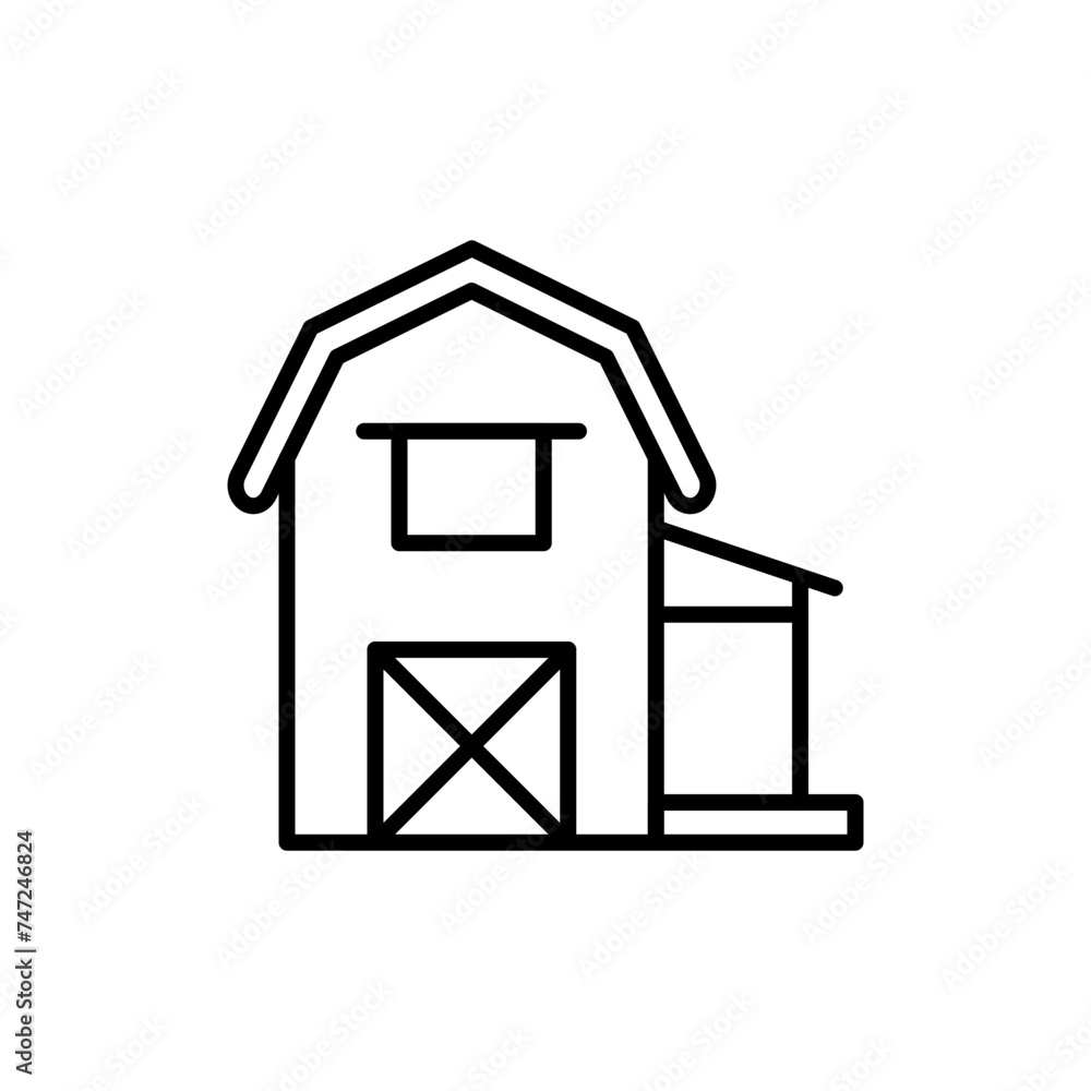 Barn outline icons, minimalist vector illustration ,simple transparent graphic element .Isolated on white background Barn outline icons, minimalist vector illustration ,simple transparent graphic element .Isolated on white background