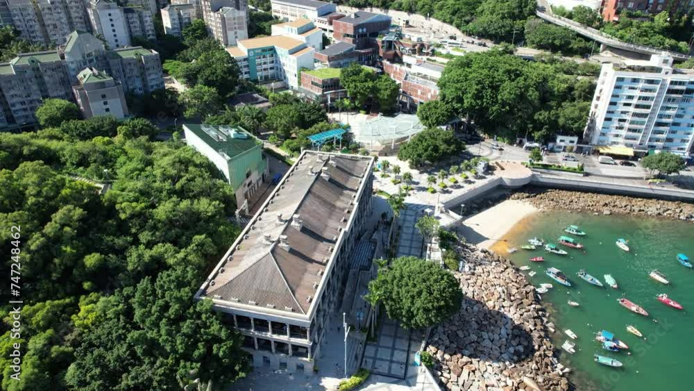 Drone Aerial Skyview shot of the Premium Villa independent house and beach seaside residential area in Repulse Bay Shouson Hill Stanley Sham Wan Aberdeen Hong Kong Island Drone Aerial Skyview shot of the Premium Villa independent house and beach seaside residential area in Repulse Bay Shouson Hill Stanley Sham Wan Aberdeen Hong Kong Island