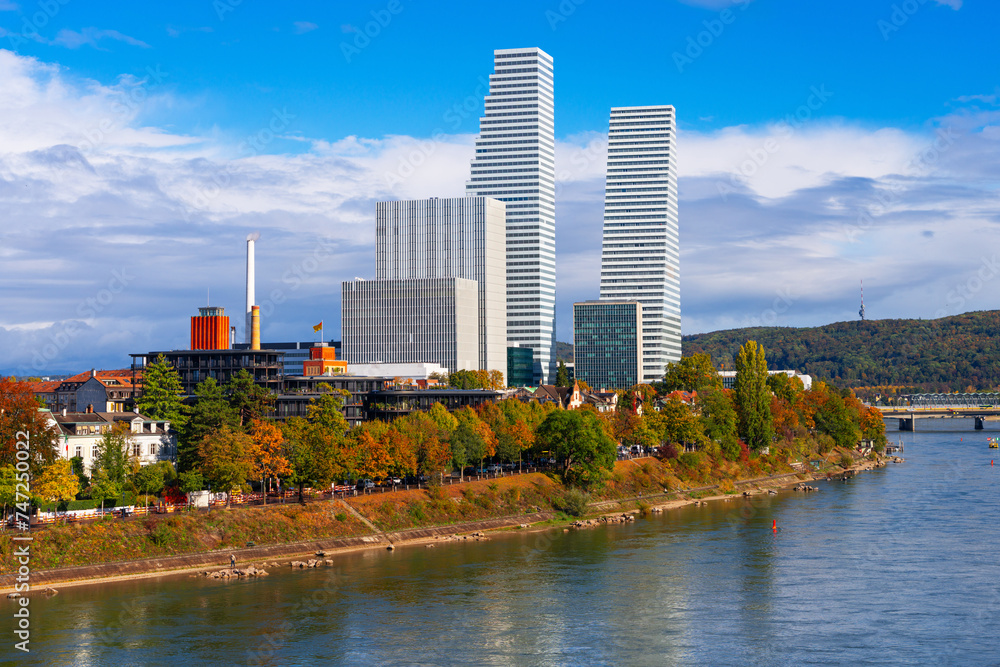 Basel, Switzerland Office Buildings on the Rhine