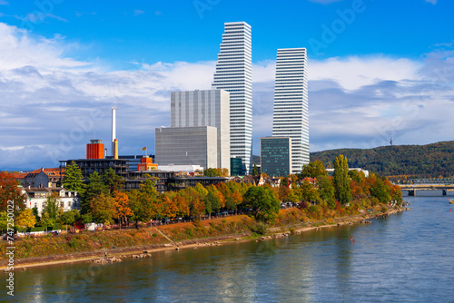 Basel  Switzerland Office Buildings on the Rhine