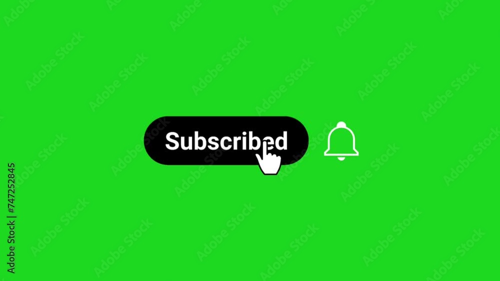 subscribe button from white to black animation on green screen subscribe button from white to black animation on green screen
