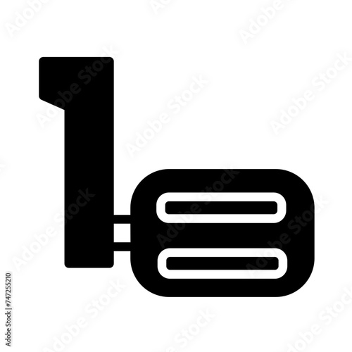 Bike Crank Pedal Glyph Icon