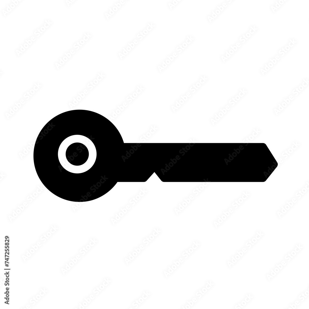 Key Lock Parts Glyph Icon Key Lock Parts Glyph Icon