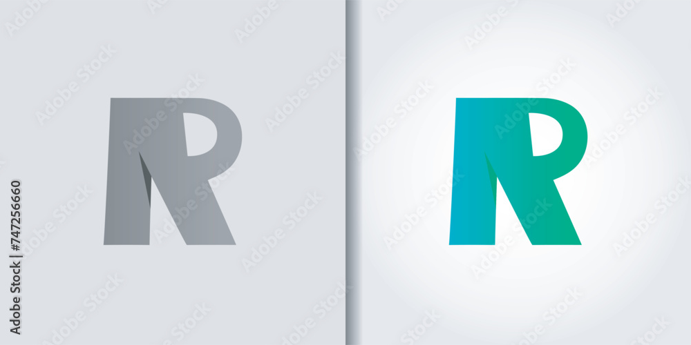 Fototapeta premium abstract letter r logo set