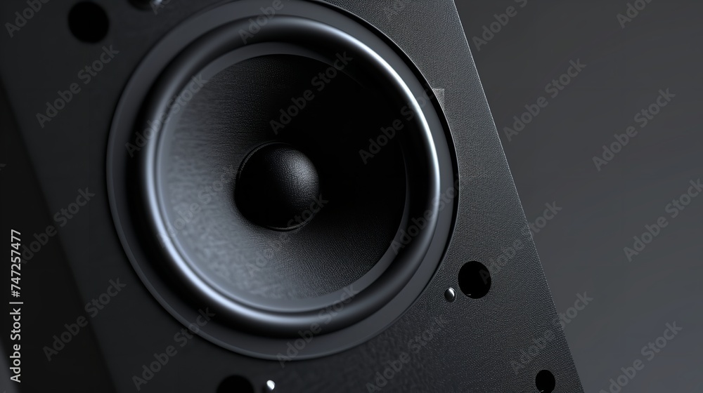 Image of Black Speaker Isolated, Generatively Created Image of Black Speaker Isolated, Generatively Created