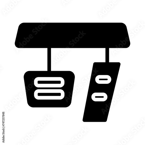Car Pedals Parts Glyph Icon