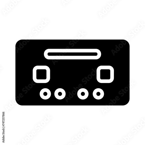 Car Radio Parts Glyph Icon