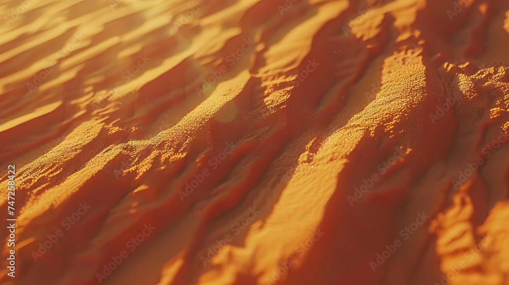 Macro Shot of Sand Dunes in the Sahara Desert, Showing Textures and Patterns