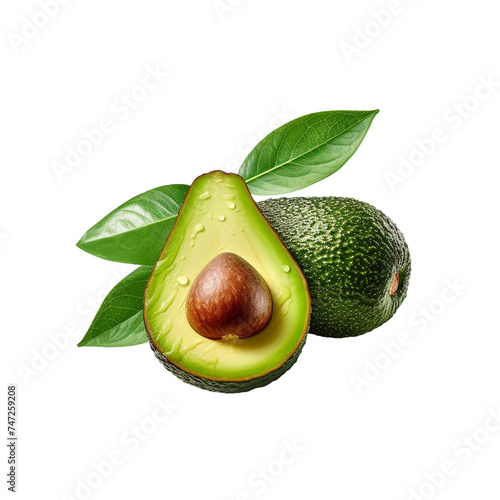 avocado on a white,

