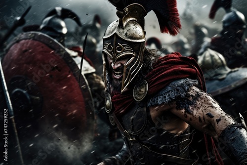 The Last Stand: Warriors Clash at the Hot Gates - A Legendary Battle of Bravery and Sacrifice in Ancient Sparta.