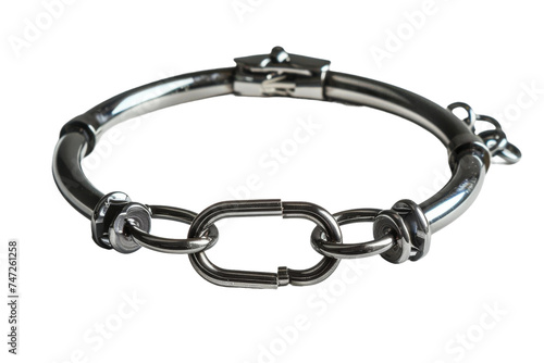 Handcuff Bracelet On Transparent Background.