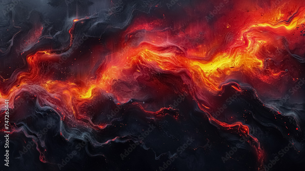 Lava magma background, fire burning, abstract background warm hot fire lava texture, Background cover banner 16:9 wallpaper