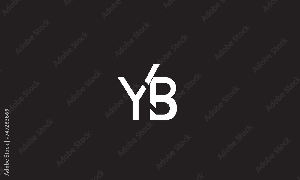 YB, BY, B, Y Abstract Letters Logo Monogram YB, BY, B, Y Abstract Letters Logo Monogram