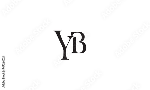 YB, BY, B, Y Abstract Letters Logo Monogram