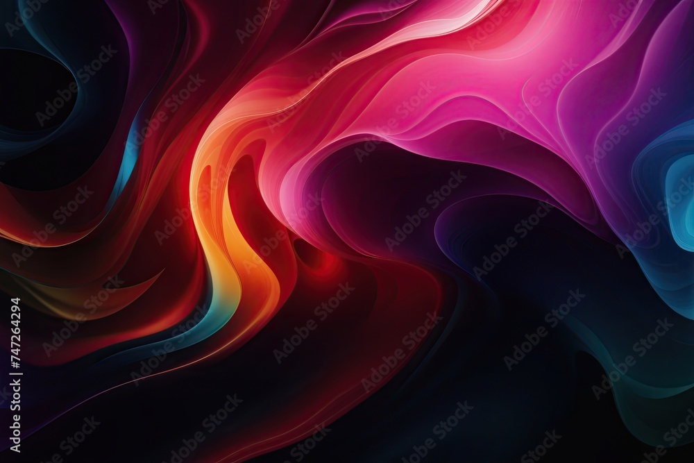 Fototapeta premium Abstract color waves Backgrounds, created by ai generated