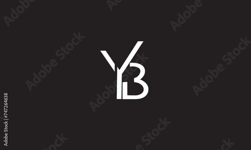 YB, BY, B, Y Abstract Letters Logo Monogram