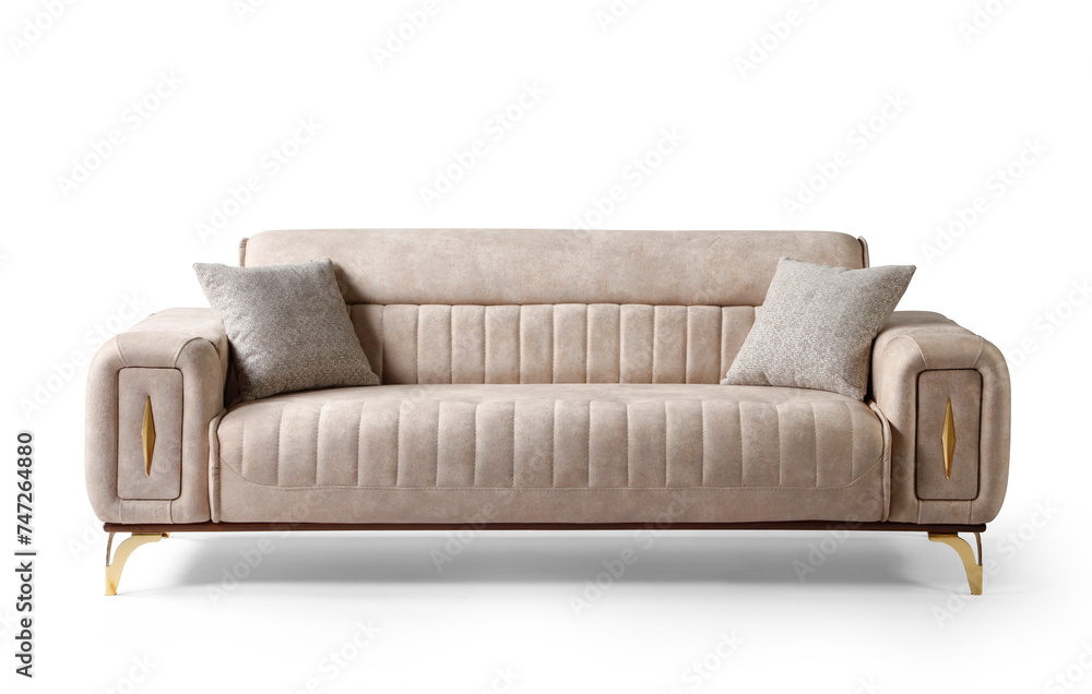 Fototapeta premium Modern comfortable furniture on white background . front view