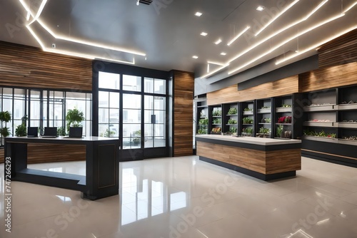 Front display showroom interior design building