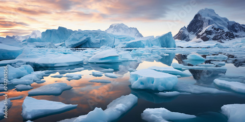 Ice is melting climate change global warming effect photo