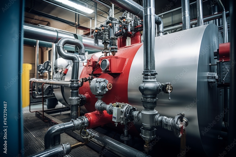An In-Depth Look at a Furnace Heat Exchanger Amidst the Complexities of an Industrial Boiler Room