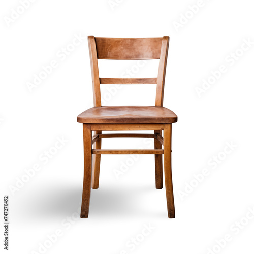 old wooden chair isolated, png, 