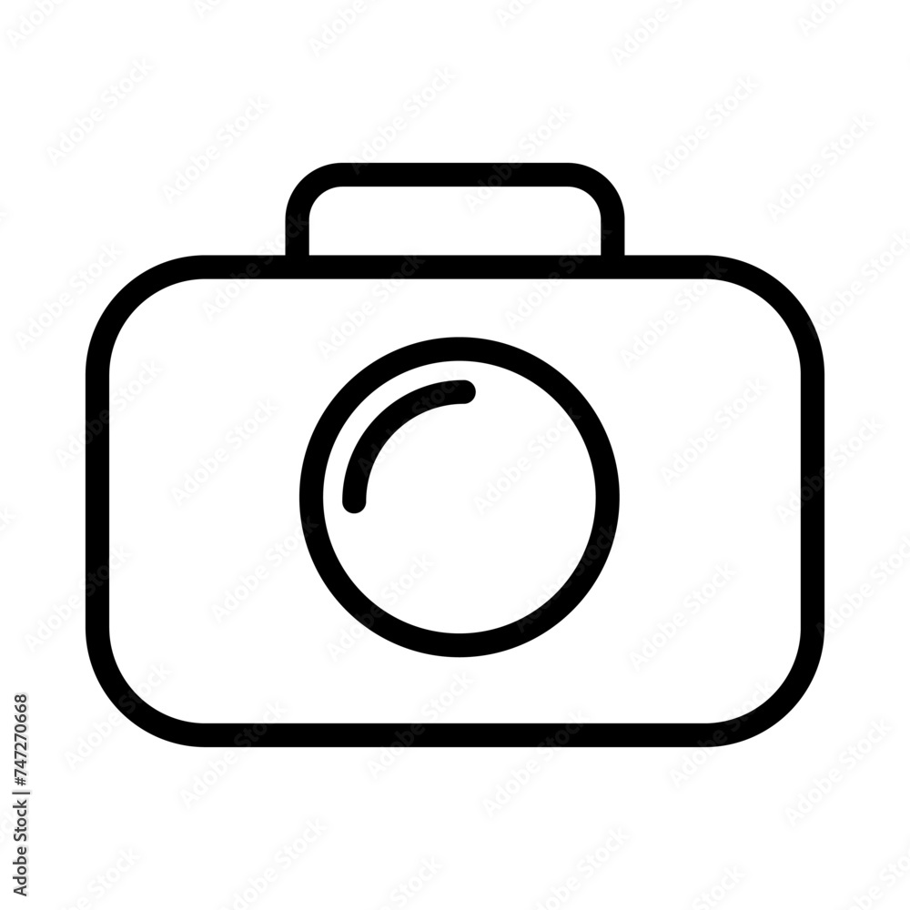 camera outline vector icon isolated on white background. camera line icon for web, mobile and ui design . camera outline vector icon isolated on white background. camera line icon for web, mobile and ui design .