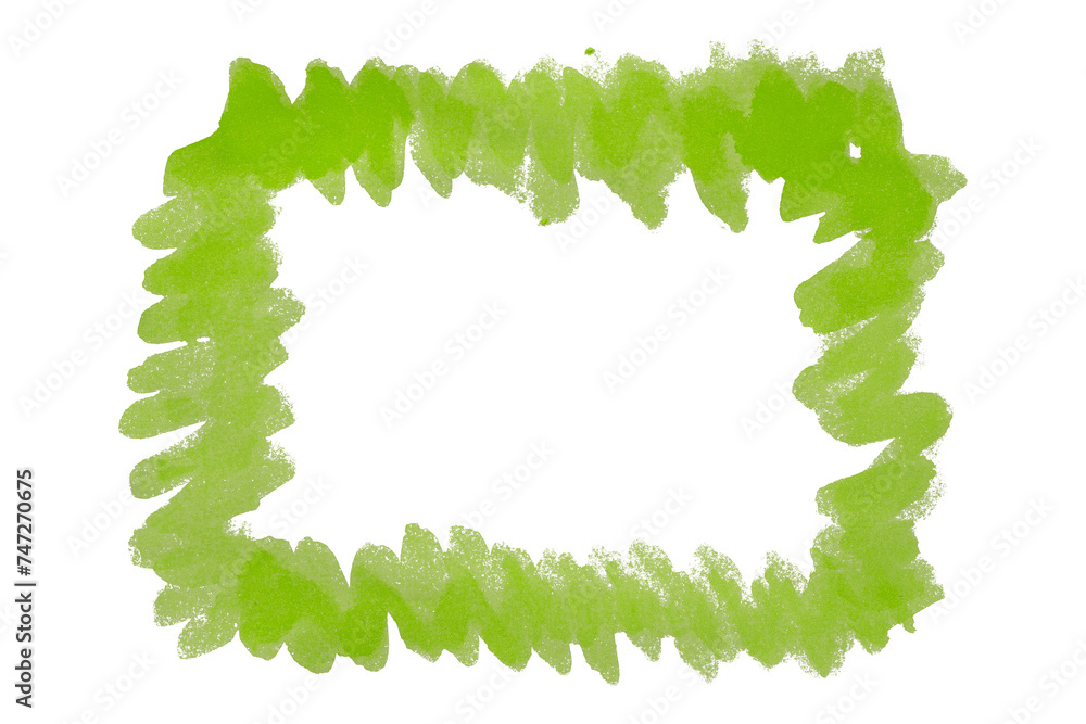 Green frame isolated on transparent background
