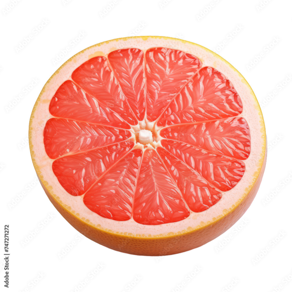 slice of red grapefruit isolate on transparent background, png slice of red grapefruit isolate on transparent background, png