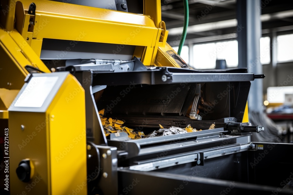 Close-up Shot of a Bin Activator with Complex Industrial Machinery Looming in the Background Close-up Shot of a Bin Activator with Complex Industrial Machinery Looming in the Background