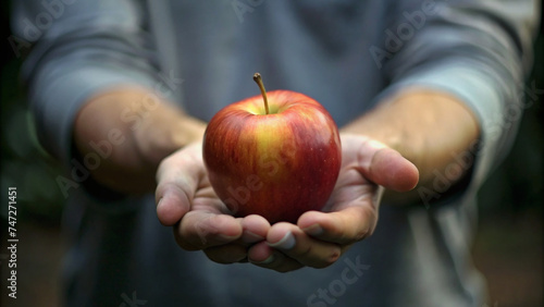 apple on hand