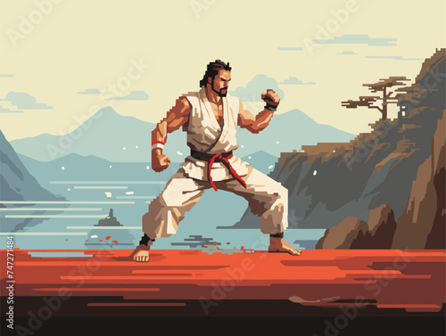 person with karate 