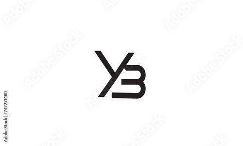 YB, BY, B, Y Abstract Letters Logo Monogram