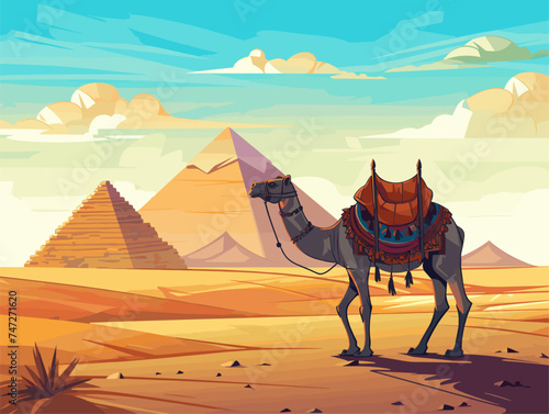 camel in the desert