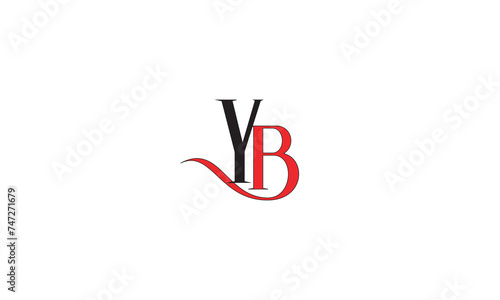 YB, BY, B, Y Abstract Letters Logo Monogram