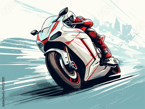 race motorcycle on the road