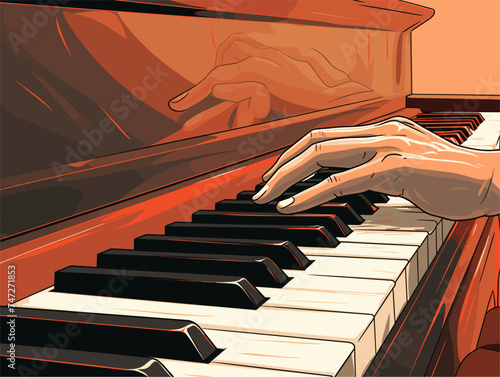 playing the piano