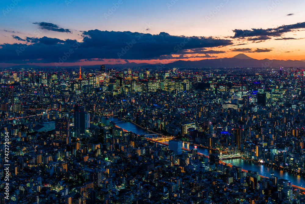 Fototapeta premium Tokyo city view from high tower