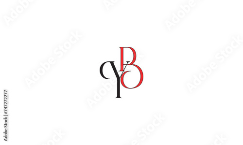 YB, BY, B, Y Abstract Letters Logo Monogram