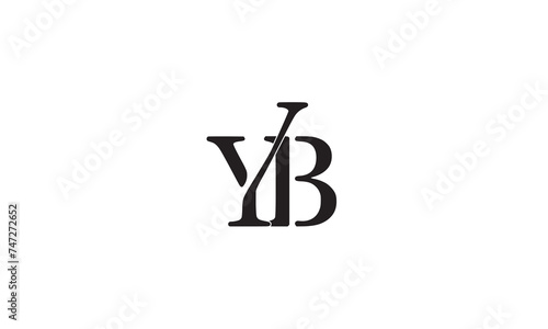 YB, BY, B, Y Abstract Letters Logo Monogram