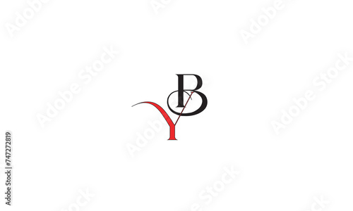 YB, BY, B, Y Abstract Letters Logo Monogram