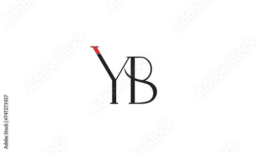 YB, BY, B, Y Abstract Letters Logo Monogram