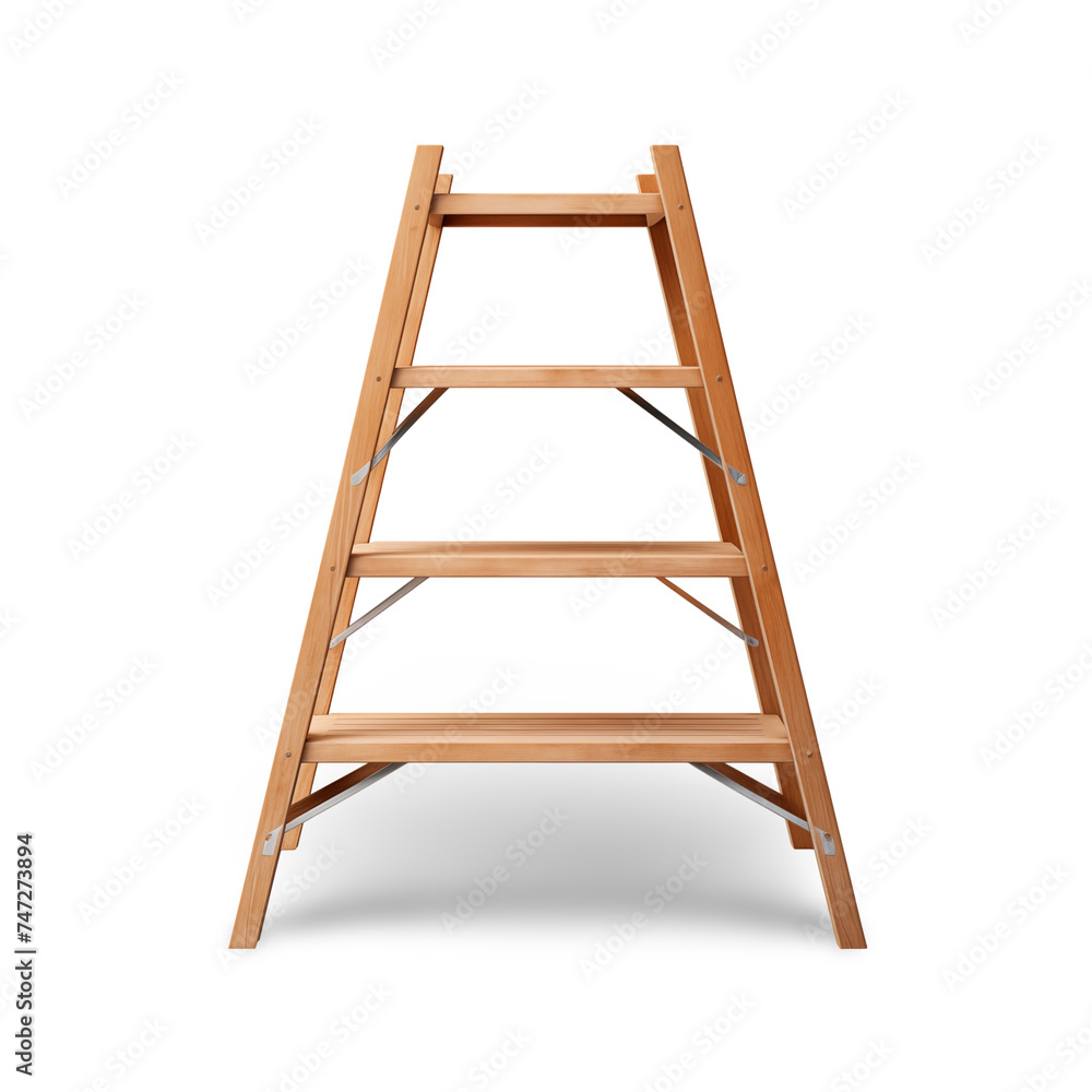 wooden ladder isolated on white wooden ladder isolated on white