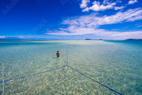 Vászonkép Sandbar near Oahu Hawaii